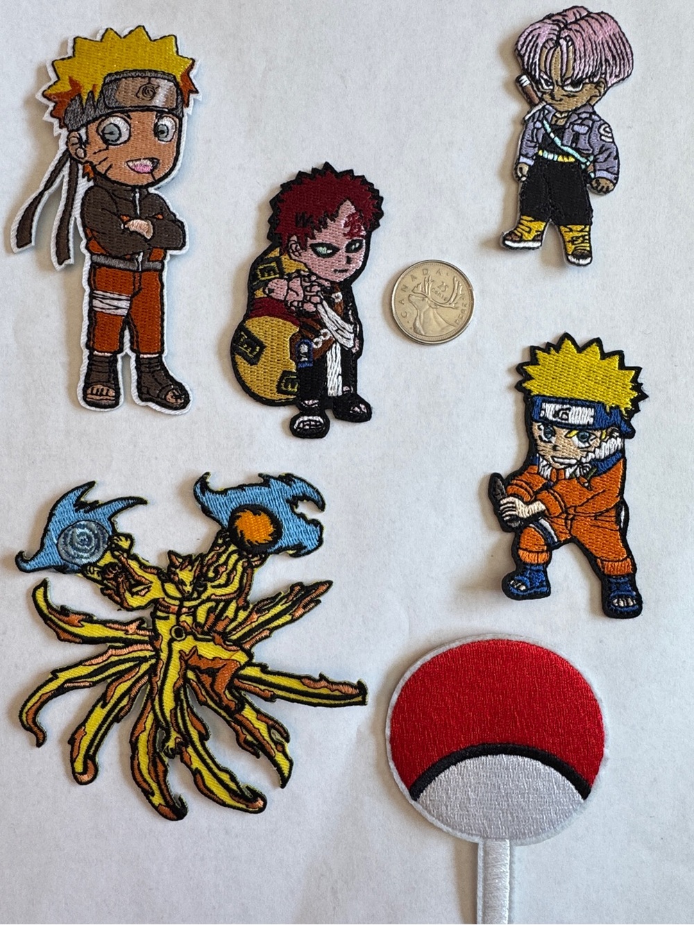 Naruto & Anime Embroidered Iron-On Patch Lot – Orange, Yellow, Red, Blue